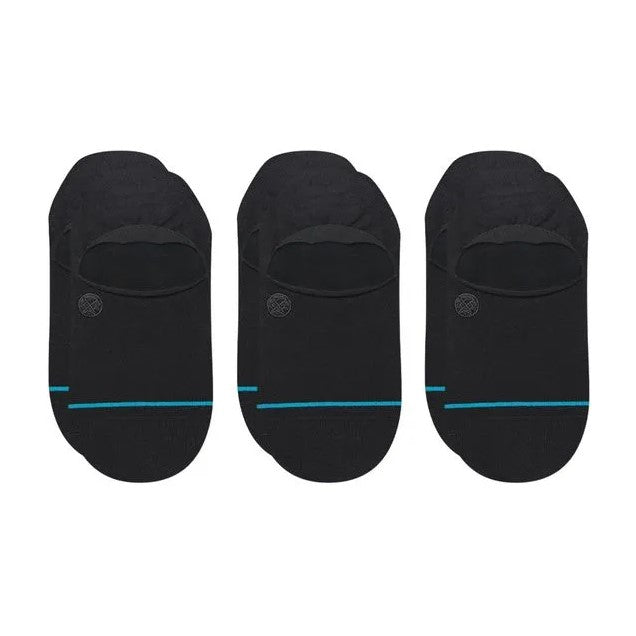 STANCE - 3 Pack Meia Icon No Show "Black" - THE GAME
